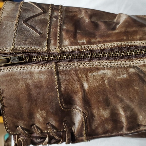 Corral distressed tall low heel leather boots brown - Picture 6 of 12